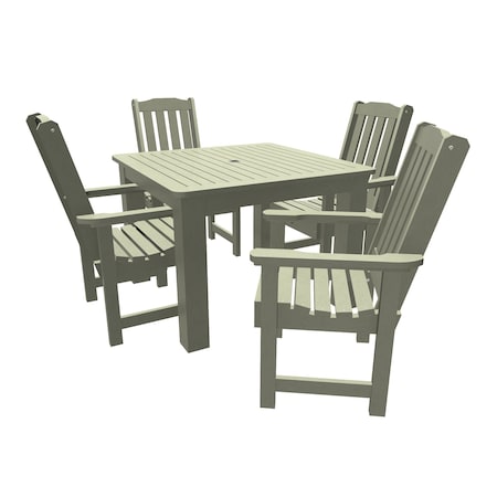 Highwood Usa Lehigh 5pc Square Outdoor Patio Furniture Dining Set AD-DNL44-EUC